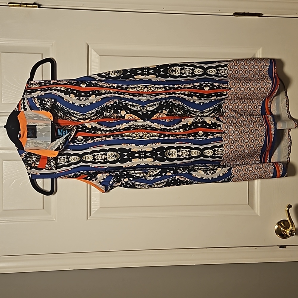 Mely Mixed Print Sleeveless Tunic